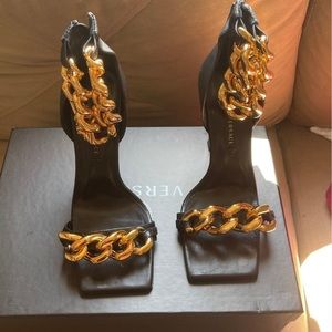 Versace Nappa Chain Heels
